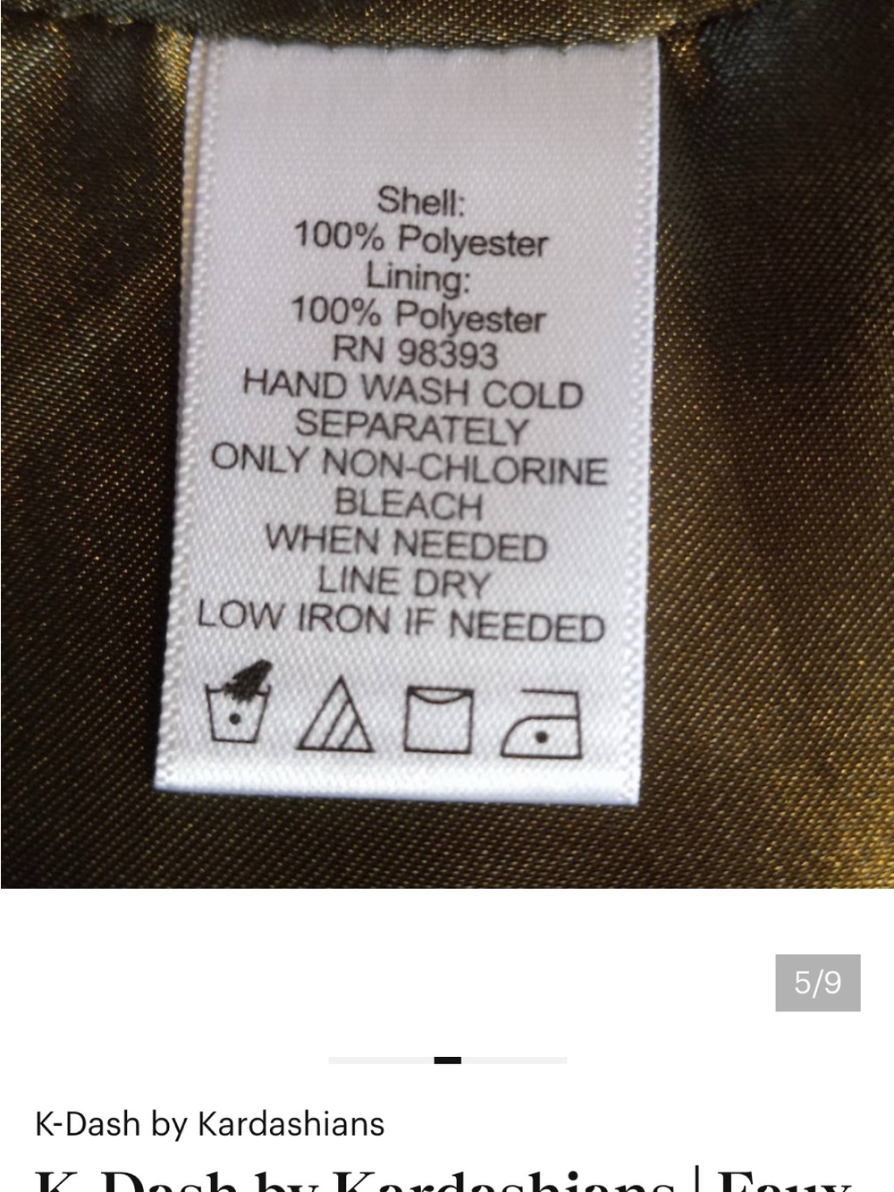 K Dash by Kardashian Faux Suede Draped Moto Vest | Size Large - Picture 4 of 5